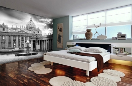 черно-белые фотообои на стену